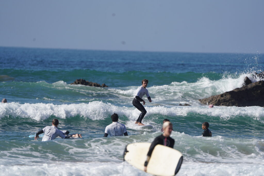 Surf lesson at Morocco surf camp Sable Beach House